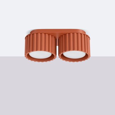 Plafon podwójny ryflowany AURA ochra czerwona Gx53 SL.1803 SOLLUX  (SL.1803)