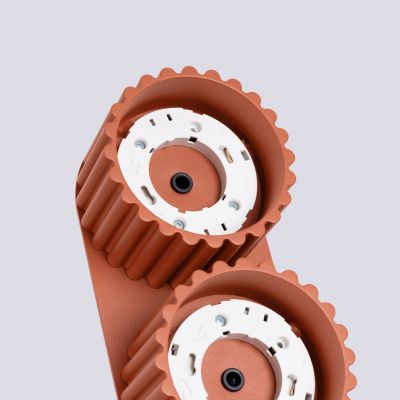 Plafon podwójny ryflowany AURA ochra czerwona Gx53 SL.1803 SOLLUX  (SL.1803)