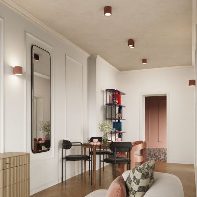 Plafon podwójny ryflowany AURA GU10 mocca SL.1805 SOLLUX  (SL.1805)