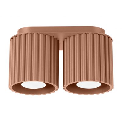 Plafon podwójny ryflowany AURA GU10 mocca SL.1805 SOLLUX  (SL.1805)