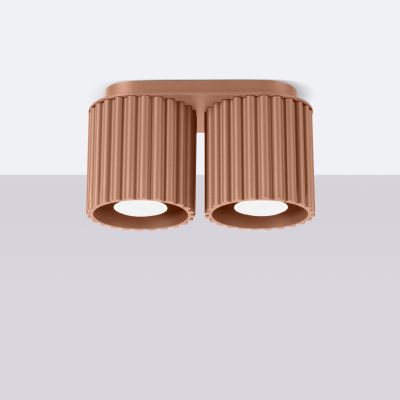 Plafon podwójny ryflowany AURA GU10 mocca SL.1805 SOLLUX  (SL.1805)