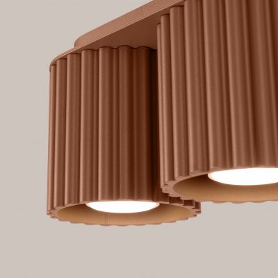 Plafon podwójny ryflowany AURA GU10 mocca SL.1805 SOLLUX  (SL.1805)