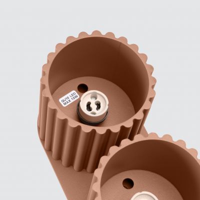 Plafon podwójny ryflowany AURA GU10 mocca SL.1805 SOLLUX  (SL.1805)