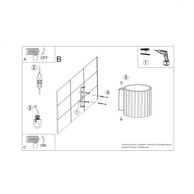 Kinkiet ryflowany AURA G9 mocca SL.1806 SOLLUX  (SL.1806)