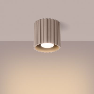 Plafon ryflowany AURA GU10 taupe SL.1814 SOLLUX  (SL.1814)