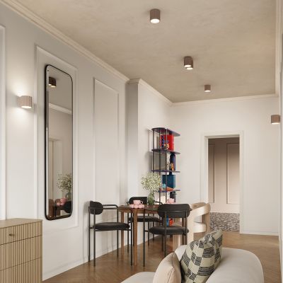 Plafon podwójny ryflowany AURA GU10 taupe SL.1815 SOLLUX  (SL.1815)