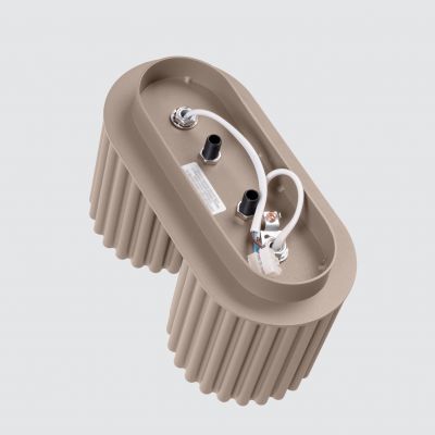 Plafon podwójny ryflowany AURA GU10 taupe SL.1815 SOLLUX  (SL.1815)