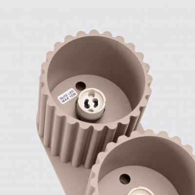 Plafon podwójny ryflowany AURA GU10 taupe SL.1815 SOLLUX  (SL.1815)