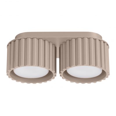 Plafon podwójny ryflowany AURA Gx53 taupe SL.1818 SOLLUX  (SL.1818)