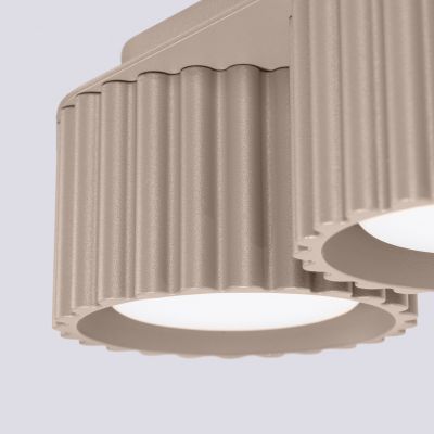 Plafon podwójny ryflowany AURA Gx53 taupe SL.1818 SOLLUX  (SL.1818)