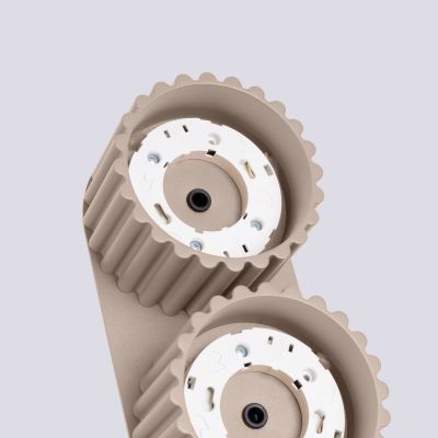 Plafon podwójny ryflowany AURA Gx53 taupe SL.1818 SOLLUX  (SL.1818)