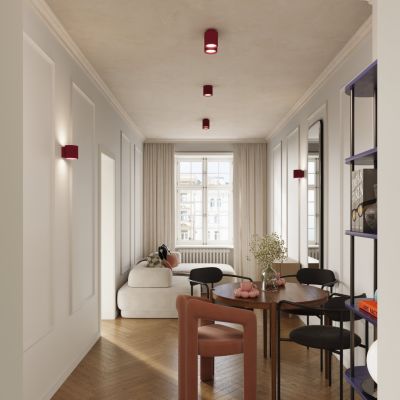 Kinkiet ryflowany AURA G9 burgundowy SL.1821 SOLLUX  (SL.1821)