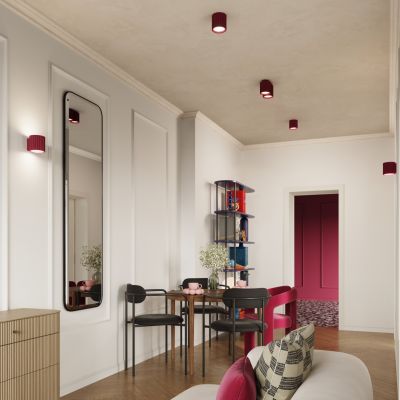 Kinkiet ryflowany AURA G9 burgundowy SL.1821 SOLLUX  (SL.1821)