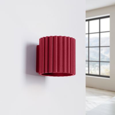 Kinkiet ryflowany AURA G9 burgundowy SL.1821 SOLLUX  (SL.1821)