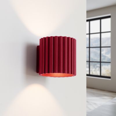 Kinkiet ryflowany AURA G9 burgundowy SL.1821 SOLLUX  (SL.1821)