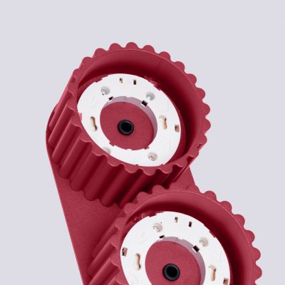 Plafon podwójny ryflowany AURA Gx53 burgundowy SL.1823 SOLLUX (SL.1823)