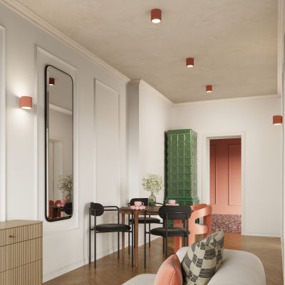 Plafon ryflowany AURA GU10 brzoskwiniowy SL.1824 SOLLUX  (SL.1824)