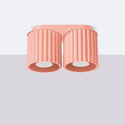 Plafon podwójny ryflowany AURA GU10 brzoskwiniowy SL.1825 SOLLUX  (SL.1825)