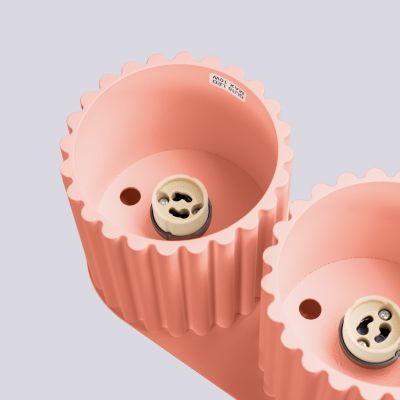 Plafon podwójny ryflowany AURA GU10 brzoskwiniowy SL.1825 SOLLUX  (SL.1825)