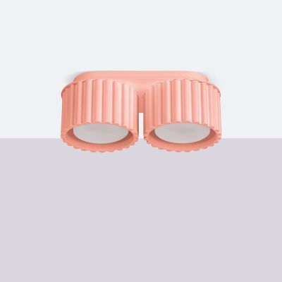 Plafon podwójny ryflowany AURA Gx53 brzoskwiniowy SL.1828 SOLLUX  (SL.1828)