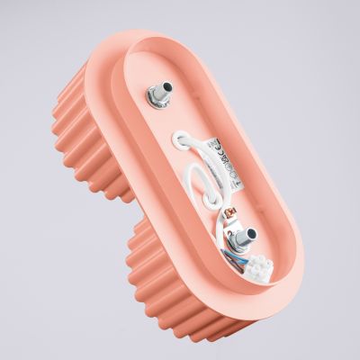 Plafon podwójny ryflowany AURA Gx53 brzoskwiniowy SL.1828 SOLLUX  (SL.1828)