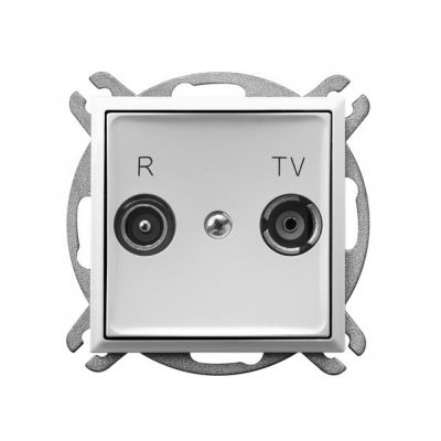 ARIA Gniazdo RTV przelotowe 14-dB - kolor biały (GPA-14UP/m/00)