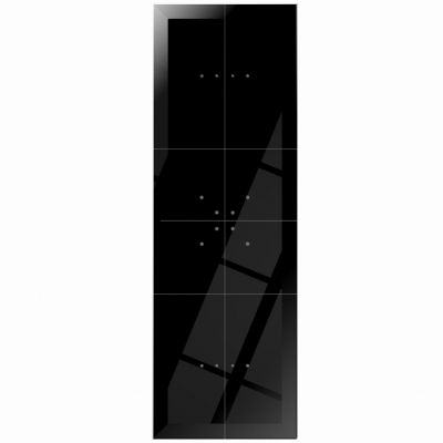 F&F dotykowy panel szklany potrójny 8 pól dotykowych czarny GP-242-B (GP-242-B)