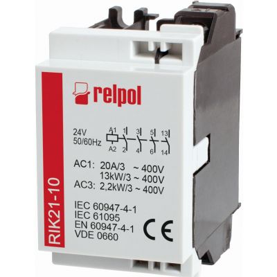 Stycznik mocy 3P 230V AC 1R RIK21-01-230 2608209 RELPOL (2608209)