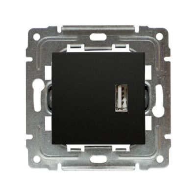 DANTE Gniazdo multimedialne USB bez ramki czarne mat. (450951)
