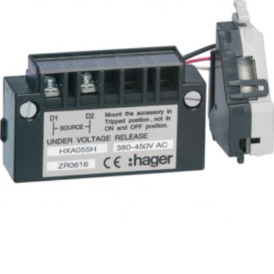 HAGER Wyzwalacz podnapięciowy zwłoczny x160-x250 380-415VAC HXA055H (HXA055H)