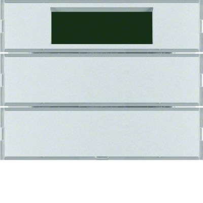 BERKER KNX system K.5 Przycisk podwójny z regulatorem temperatury i wyświetlaczem aluminium 75662774 HAGER (75662774)