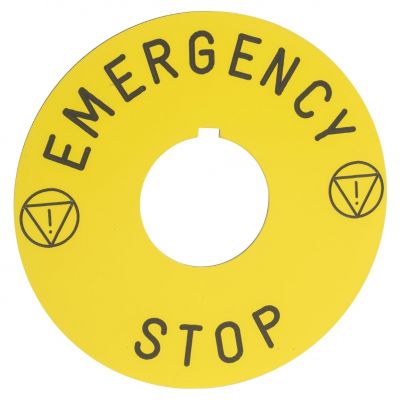 Harmony 9001K Etykieta z oznaczeniem EMERGENCY STOP 30mm 9001KN9330 SCHNEIDER (9001KN9330)