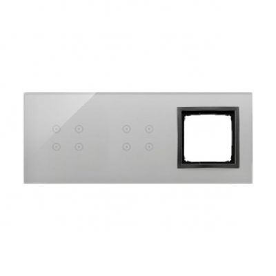 Simon 54 Touch Panel dotykowy S54 Touch 3 moduły 4 pola dotykowe + 4 pola dotykowe + 1 otwór na osprzęt S54 burzowa chmura DSTR3440/72 (DSTR3440/72)