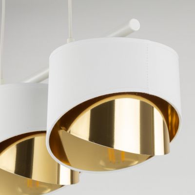 Lampa wisząca GRANT 3xE27 LED biało złota styl glamour 4821 TK Lighting (4821)