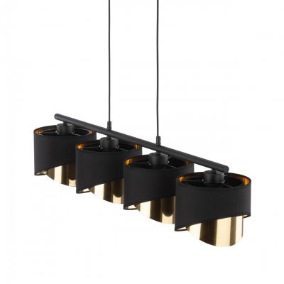 Lampa wisząca GRANT 4xE27 LED czarno złota styl glamour 4825 TK Lighting (4825)