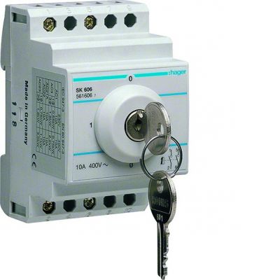 Łącznik kluczykowy 2P I-O-II-O 10A 400V SK606 HAGER (SK606)