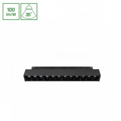 SYSTEM SHIFT GRID S oprawa lampa na szynoprzewód 204x23x42mm 12W 35st czarny WLD+40011 (WLD+40011)