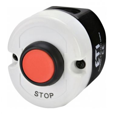 Kaseta szaro-czarna, STOP, 1NC, przycisk czerwony ESE1-V2 004771440 ETI (004771440)