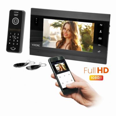 Zestaw wideodomofonowy, bezsłuchawkowy, monitor 7 LCD, menu OSD, WI-FI + APP na telefon, z gniazdem VDP-61FHD ORNO (VDP-61FHD)