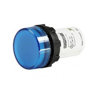 Lampka monoblok LED, płaski klosz, niebieska (T0-MBSD220M)