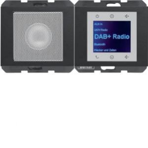 Berker K.1 Radio Touch podtynkowe DAB+ Bluetooth z głośnikiem antracyt mat 30807006 HAGER (30807006)