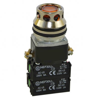 Przycisk NEF30-UKLX3Y/24V żółty (W0-NEF30-UKL X3Y G)