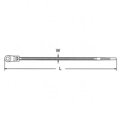 Opaska kablowa  2,5 x 100 mm z oczkiem* 262820 HAUPA (262820)