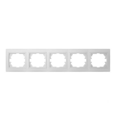 Ramka pięciokrotna pozioma DOMO 01-1500-002 biały 24766 KANLUX (24766)