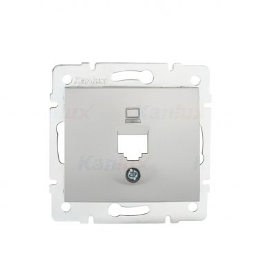 Adapter gniazda RJ45 DOMO 01-1399-043 srebrny 25922 KANLUX (25922)