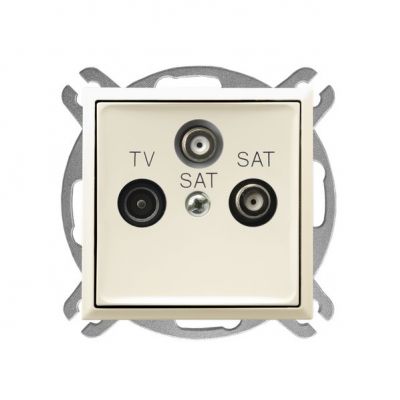ARIA Gniazdo RTV-SAT z dwoma wyjściami SAT - kolor ecru (GPA-U2S/m/27)