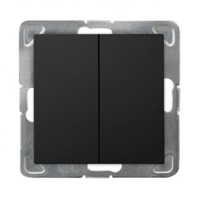 IMPRESJA Łącznik schodowy + jednobiegunowy - kolor czarny metalik ŁP-9Y/m/33 OSPEL (ŁP-9Y/m/33)