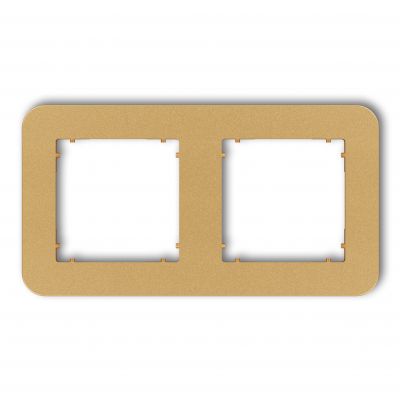 KARLIK MINI Ramka podwójna zaokrąglona z tworzywa złoty 29MRTZ-2 (29MRTZ-2)