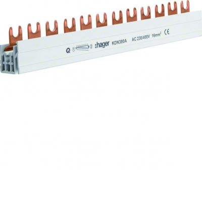 Szyna grzebieniowa widełkowa pozioma 3P 16mm2 12M KDN380A HAGER (KDN380A)
