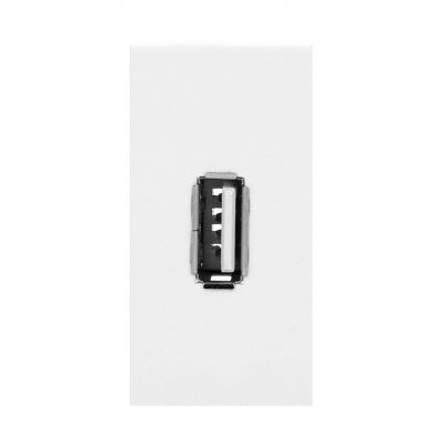 NOEN USB data, gniazdo modułowe 22,5x45mm USB data 2.0, białe ORNO (OR-GM-9010/W/USBDATA)